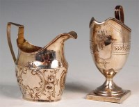 Lot 112 - A George III silver pedestal cream jug, of...
