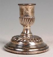 Lot 113 - A Mappin & Webb silver dwarf candle holder, on...