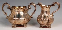 Lot 131 - A mid Victorian silver twin handled sugar,...