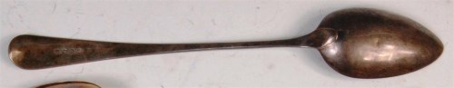 Lot 133 - A George III silver stuffing spoon, in the Old...