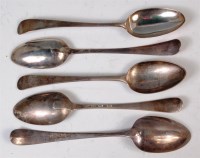 Lot 146 - A pair of George III silver tablespoons, in...