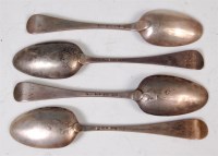 Lot 147 - Four various mid 18th century English silver...