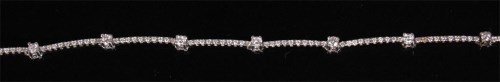 Lot 242 - A contemporary white gold and diamond necklet,...