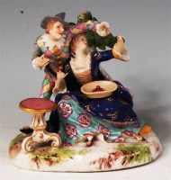 Lot 82 - An 18th century Derby porcelain figure group,...