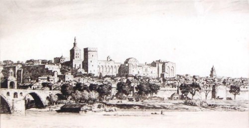 Lot 369 - Stanley Anderson RA (1884-1966) - Avignon from...