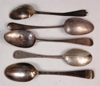 Lot 145 - An 18th century silver trefid spoon,...