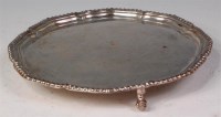 Lot 158 - A silver salver, having a raised and gadrooned...
