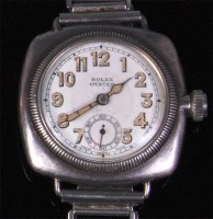 Lot 191 - A 1950s gents Rolex Oyster silver cased...