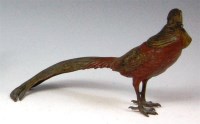 Lot 286 - An Austrian cold painted bronze peacock,...