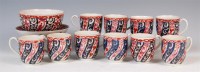 Lot 66 - A set of ten mid 18th century Worcester coffee...