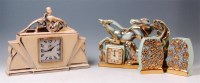 Lot 6 - An Art Deco crackle glazed cream ceramic...