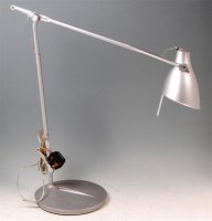 Lot 26 - A Leo Lupus Nemo brushed metal anglepoise lamp,...