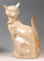 Lot 30 - A Cubist style glazed pottery model of a...