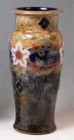 Lot 42 - A large Royal Doulton stoneware vase, of...