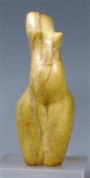 Lot 80 - A 1960s carved soapstone female torso, h.16.5cm