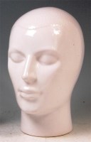 Lot 81 - A contemporary white glazed ceramic male bust,...