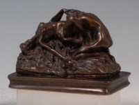 Lot 88 - After J M Lambeaux - bronzed resin figure of...