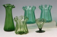 Lot 96 - A collection of five various green tinted...