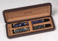 Lot 47 - A cased Parker Duofold fountain pen, having...