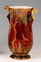 Lot 54 - A 1930s Crown Devon Rouge Royale glazed...