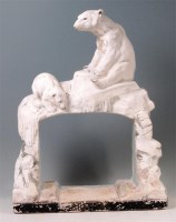 Lot 66 - A 1950s plaster figure of a polar bear with...