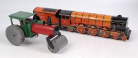 Lot 3205 - Mettoy, clockwork carpet locomotive and tender...