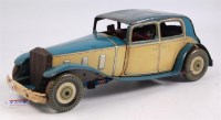 Lot 3208 - Mettoy marked Made in England, saloon car with...