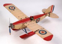 Lot 3210 - Meccano constructor aeroplane made-up as a...