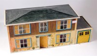 Lot 3230 - Mettoy, printed tinplate dolls house, double...