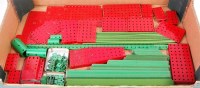 Lot 3235 - Quantity of red and green Meccano to include;...