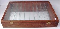 Lot 2616 - A glazed front, 10 tier mahogany wall/display...