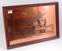 Lot 16 - A framed etching of Britannia class 4-6-2 'Sir...