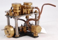 Lot 31 - Scratch built twin cylinder marine steam...