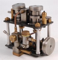 Lot 32 - Scratch built twin cylinder marine steam...