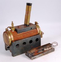 Lot 34 - Scratch built wooden lagged boiler with raked...