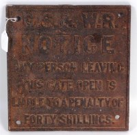 Lot 49 - Railway Notice, GS&WR Great Southern and...
