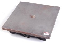 Lot 69 - Cast steel surface plate 12 inches x 12 inches,...