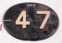 Lot 79 - Great Northern Railway iron bridge plate, GNR...