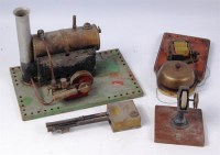 Lot 98 - A Bowman stationary steam engine with 2 wick...