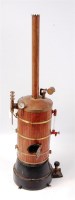 Lot 110 - Large vertical boiler, 28 inches to chimney...