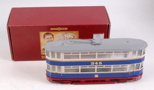 Lot 280 - Lehnhardt Double Decker Tram in blue and white...