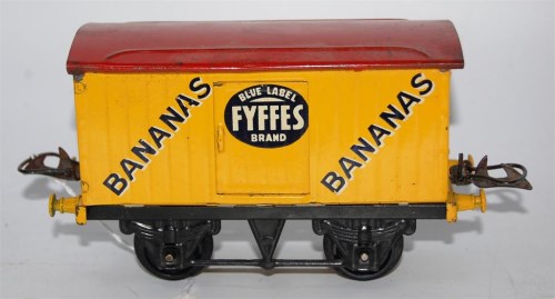 Lot 328 - Hornby 1939-41 Fyffes banana van with black...