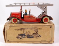 Lot 3119 - Mettoy, tinplate No110/ fire engine with 4...