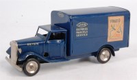 Lot 3130 - Tri-ang Minic, 81M L.N.E.R. railway van, dark...