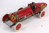 Lot 3161 - Meccano scratch-built, Brooklands style racing...