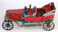Lot 3164 - Meccano, scratch-built from red/green...