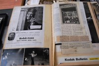 Lot 17 - Four albums containing press cuttings, to...