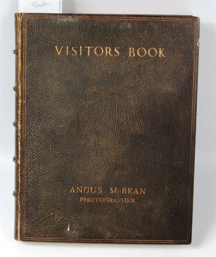 Lot 30 - Angus MCBEAN - Studio Visitors Book with over...