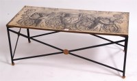 Lot 255 - Angus McBean - a wrought iron coffee table,...