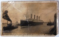 Lot 36 - Titanic interest - SS Titanic leaving...